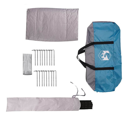 Teepee Zelt mit Dach Blau und Grau 490 x 410 x 210 cm