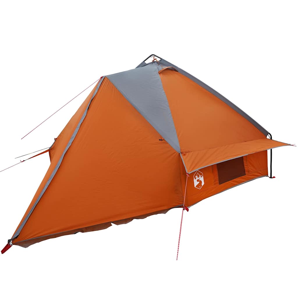 Teepee Zelt mit Dach Grau und Orange 490 x 410 x 210 cm