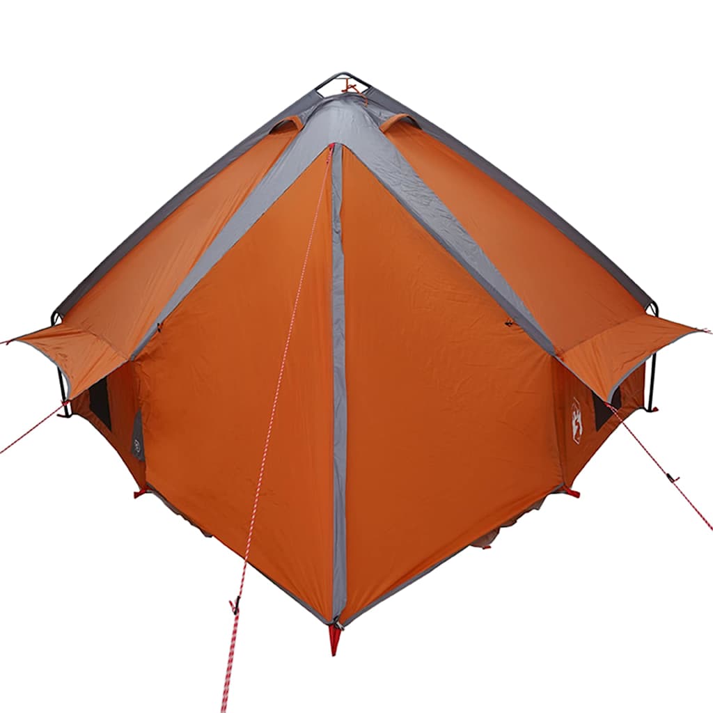 Teepee Zelt mit Dach Grau und Orange 490 x 410 x 210 cm