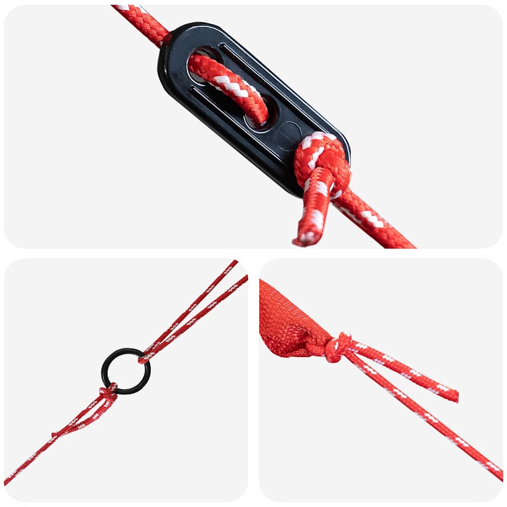 Teepee Zelt mit Dach Grau und Orange 490 x 410 x 210 cm