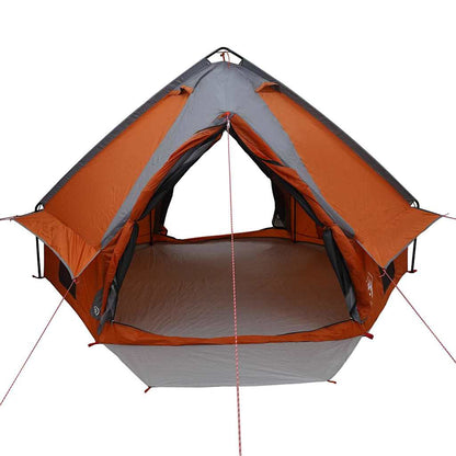Teepee Zelt mit Dach Grau und Orange 490 x 410 x 210 cm