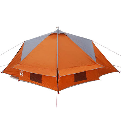 Teepee Zelt mit Dach Grau und Orange 490 x 410 x 210 cm