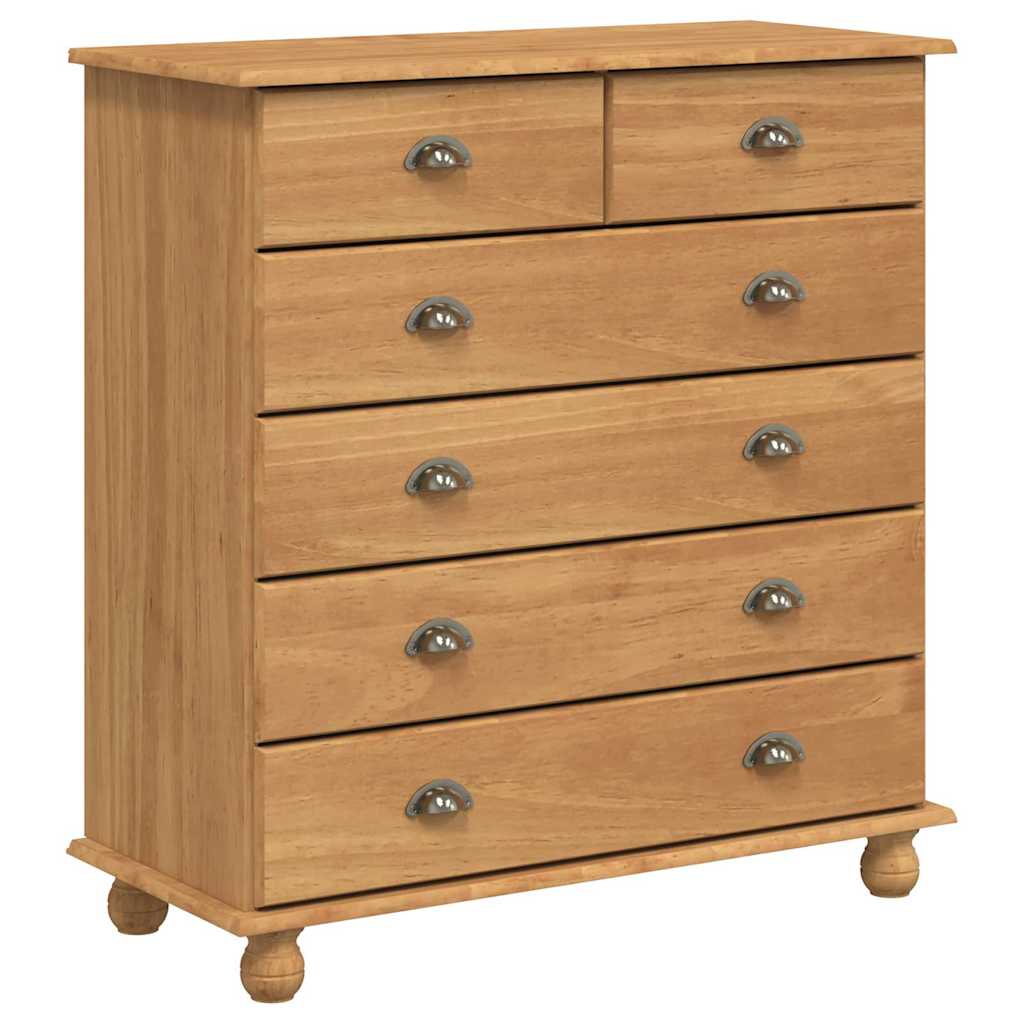 Hutch mit Schubladen Braun 91 x 40 x 200,5 cm Massivholz Kiefer