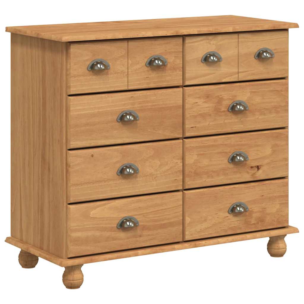 Hutch mit Regal Honigbraun 91 x 40 x 184 cm Massivholz Kiefer