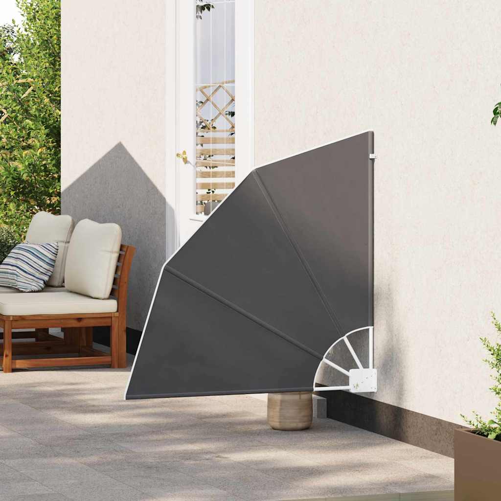 Balkon Sichtschutz Schwarz 115 x 115 cm Stoff