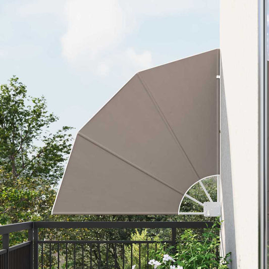 Balkon Sichtschutz Taupe 115 x 115 cm Stoff