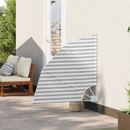 Balkon Sichtschutz Anthrazit und Weiß 115 x 115 cm Stoff