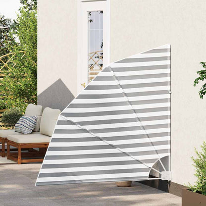Balkon Sichtschutz Anthrazit und Weiß 160 x 160 cm Stoff
