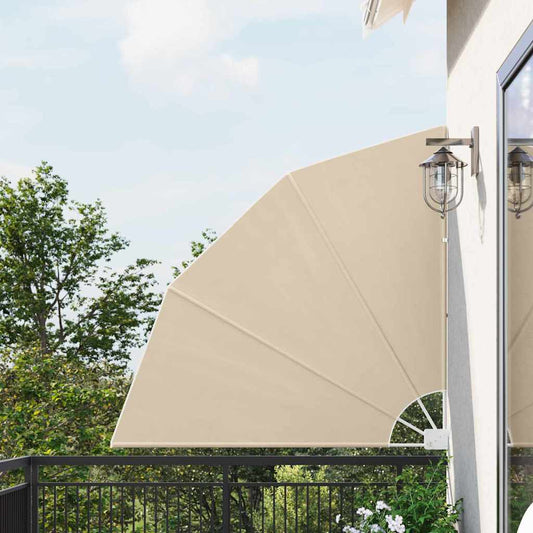 Balkon Sichtschutz Beige 140 x 140 cm Stoff