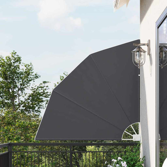 Balkon Sichtschutz Schwarz 140 x 140 cm Stoff