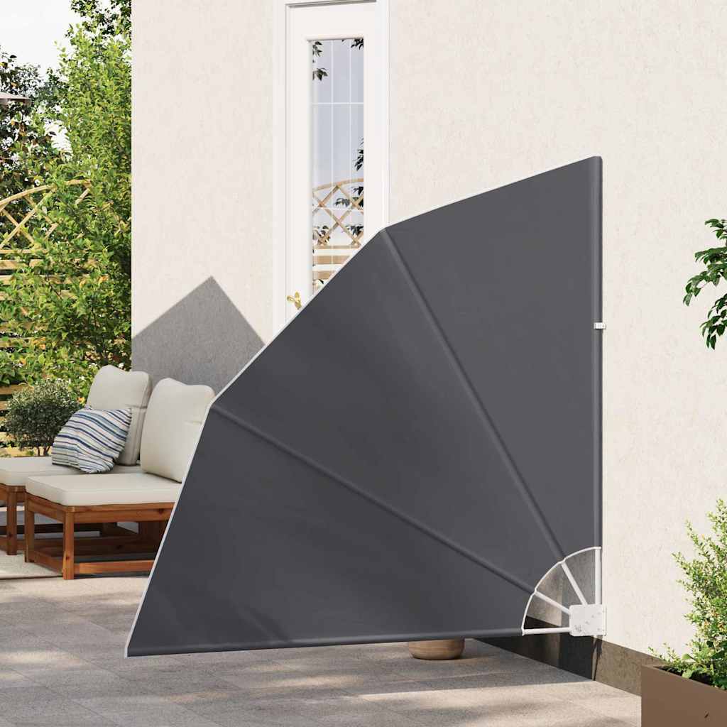 Balkon Sichtschutz Schwarz 140 x 140 cm Stoff