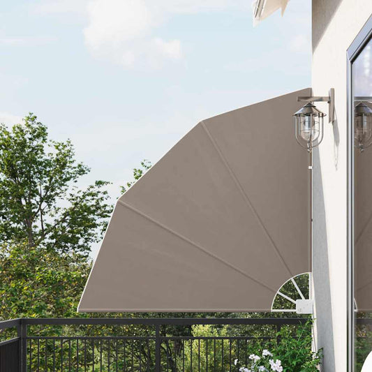 Balkon Sichtschutz Taupe 140 x 140 cm Stoff