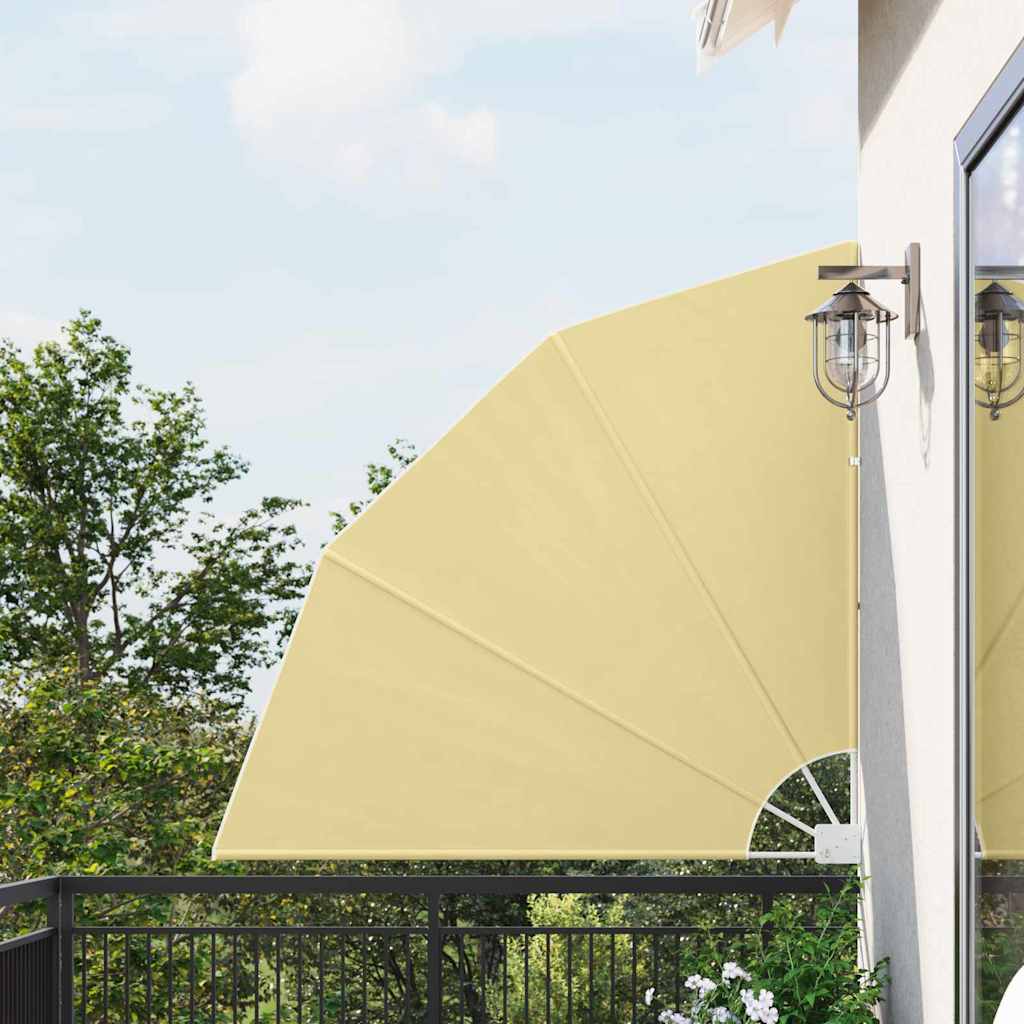 Balkon Sichtschutz Sandfarbe 140 x 140 cm Stoff