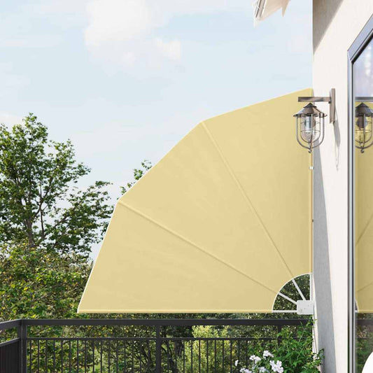Balkon Sichtschutz Sandfarbe 140 x 140 cm Stoff