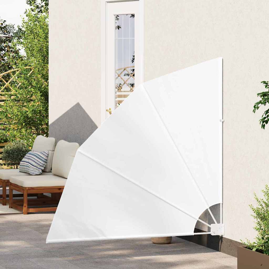Balkon Sichtschutz Weiß 140 x 140 cm Stoff