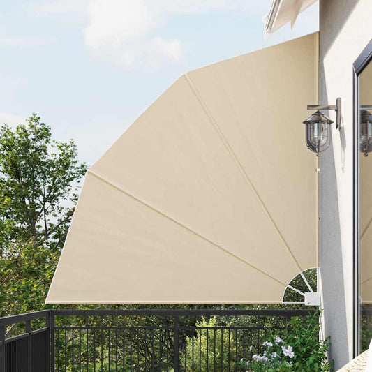 Balkon Sichtschutz Beige 210 x 210 cm Stoff