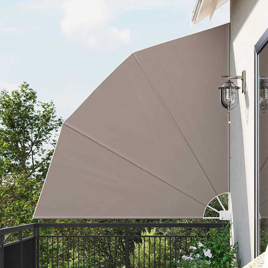 Balkon Sichtschutz Taupe 210 x 210 cm Stoff