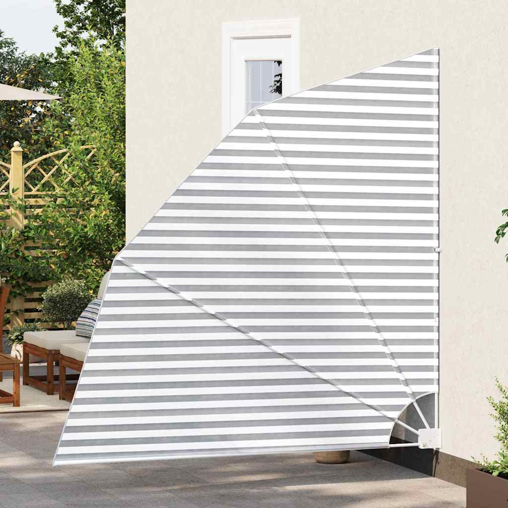 Balkon Sichtschutz Anthrazit und Weiß 210 x 210 cm Stoff