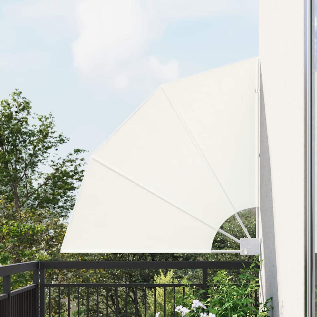 Balkon Sichtschutz Creme 115 x 115 cm Stoff