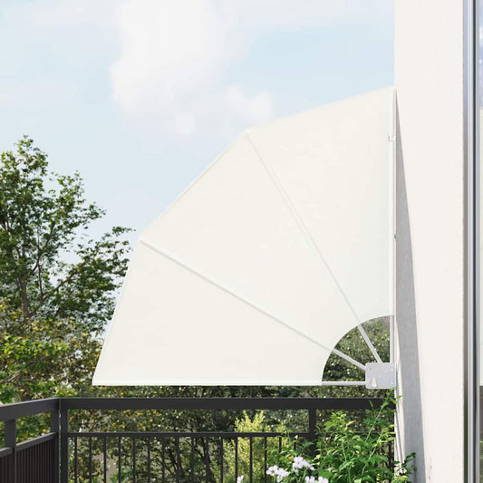 Balkon Sichtschutz Creme 115 x 115 cm Stoff