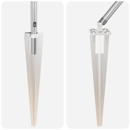 Zaunpfosten 13 pcs Silber Ø32mm 60 cm Verzinkter Stahl