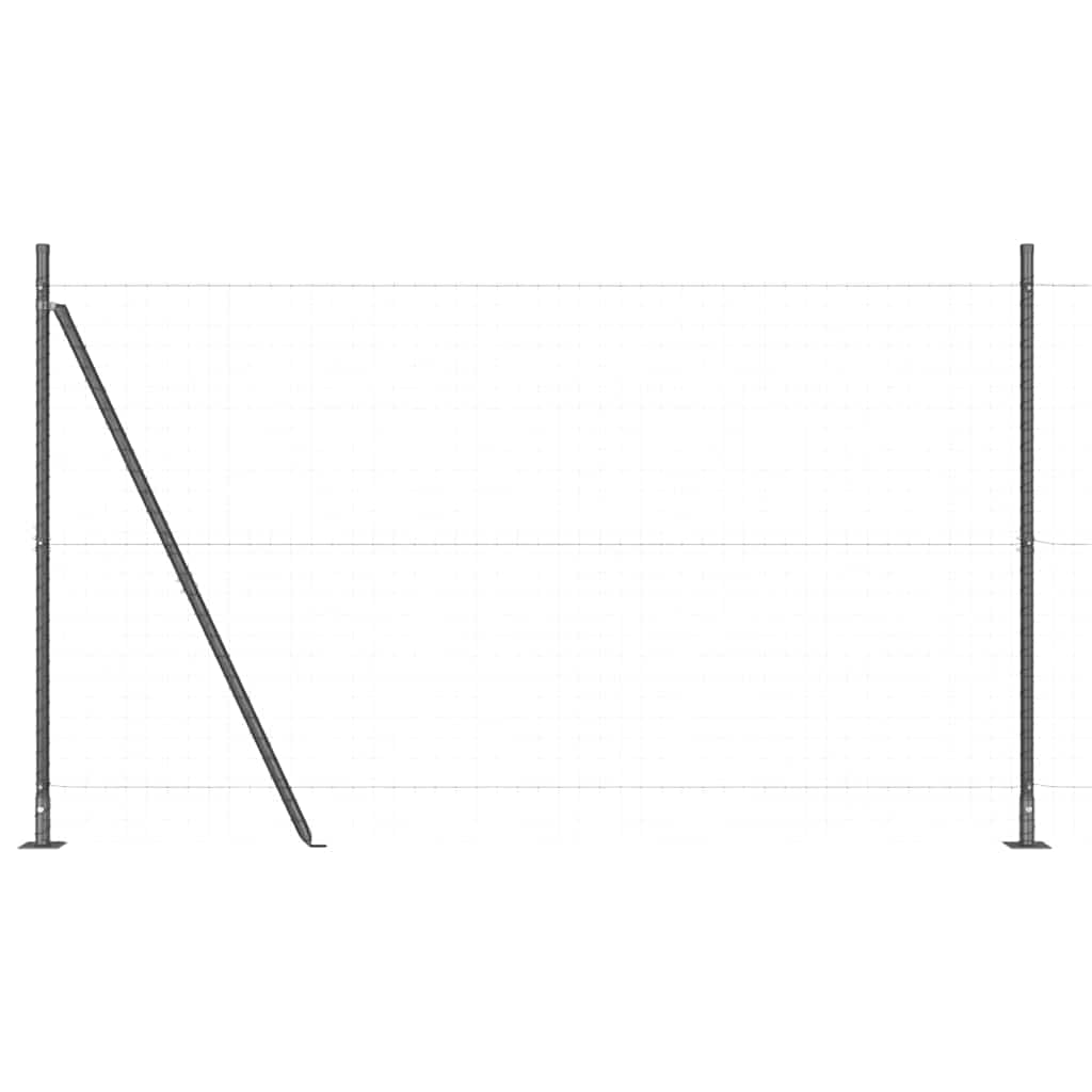 Zaunpfosten Manuell 7 pcs Grau Ø32mm 160 cm Verzinkter Stahl