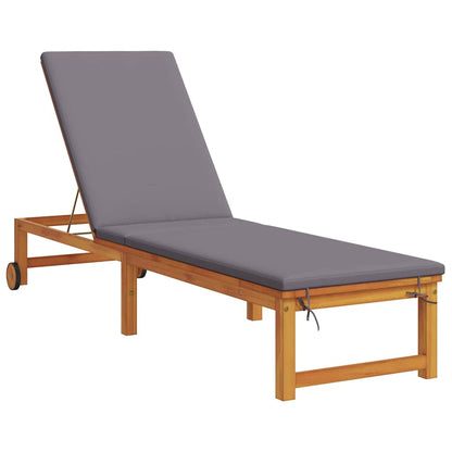 Sonnenliege 2 pcs Braun 53 x 202 x 89cm Massivholz Akazie