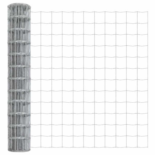 Eurozaun Silber 1 x 25 m Feuerverzinktes Eisen