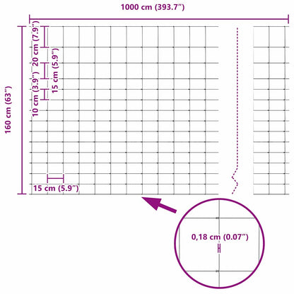 Wildzaun Grau 1.6 x 10 m Stahl