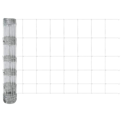 Wildzaun Silber 25 x 0.8 m Verzinkter Stahl