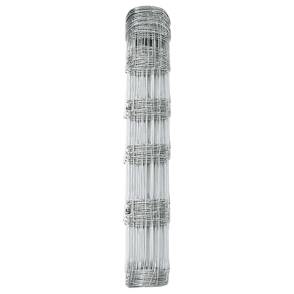 Wildzaun Silber 25 x 0.8 m Verzinkter Stahl
