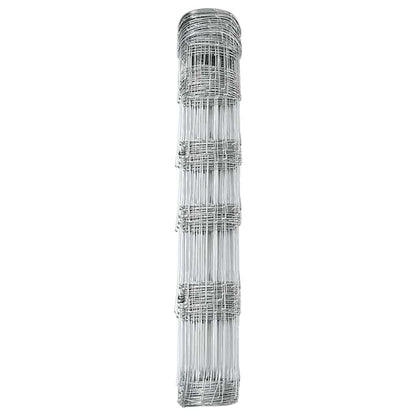 Wildzaun Silber 25 x 0.8 m Verzinkter Stahl