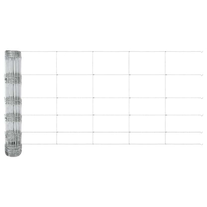 Wildzaun Silber 25 x 0.8 m Verzinkter Stahl