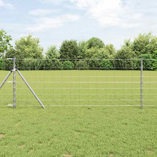 Wildzaun Silber 25 x 0.8 m Verzinkter Stahl