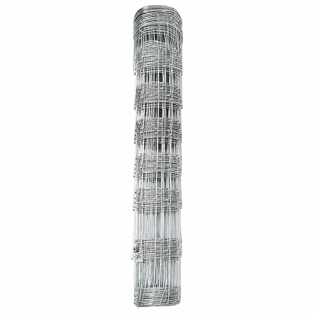Wildzaun Silber 25 x 0.8 m Verzinkter Stahl