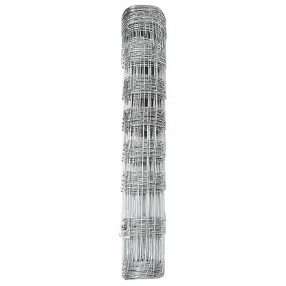 Wildzaun Silber 25 x 0.8 m Verzinkter Stahl