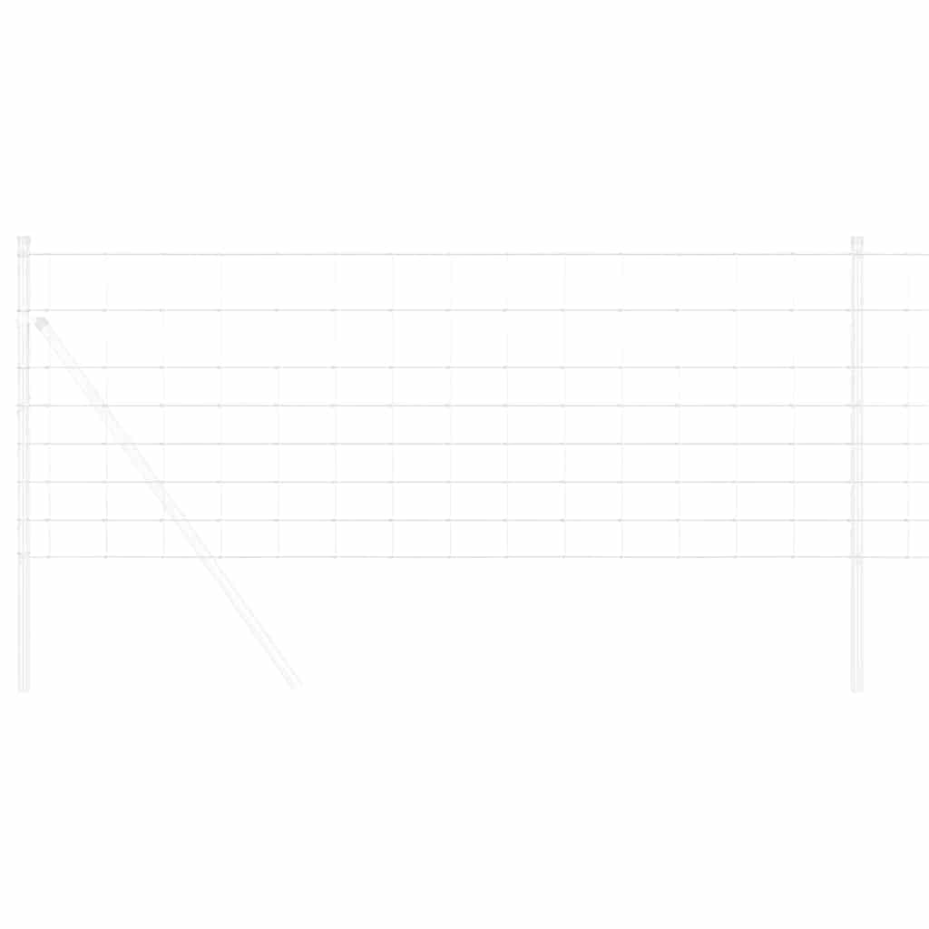 Wildzaun Silber 25 x 0.8 m Verzinkter Stahl