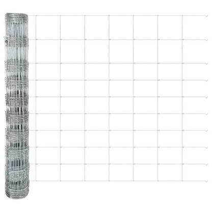 Wildzaun Silber 25 x 1 m Verzinkter Stahl