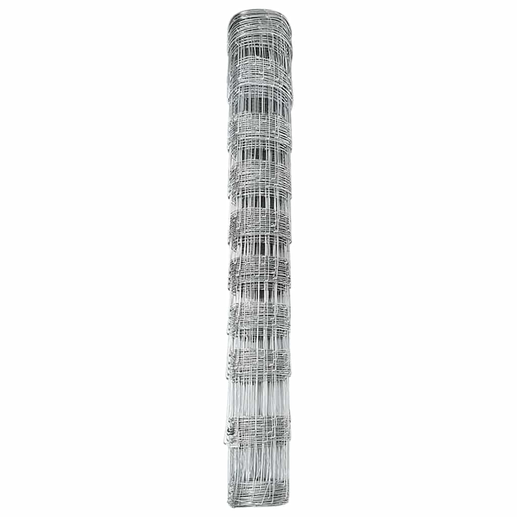 Wildzaun Silber 25 x 1 m Verzinkter Stahl