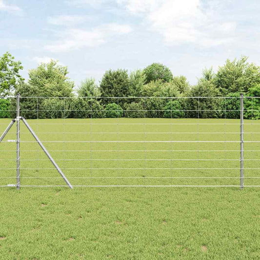 Wildzaun Silber 25 x 1 m Verzinkter Stahl