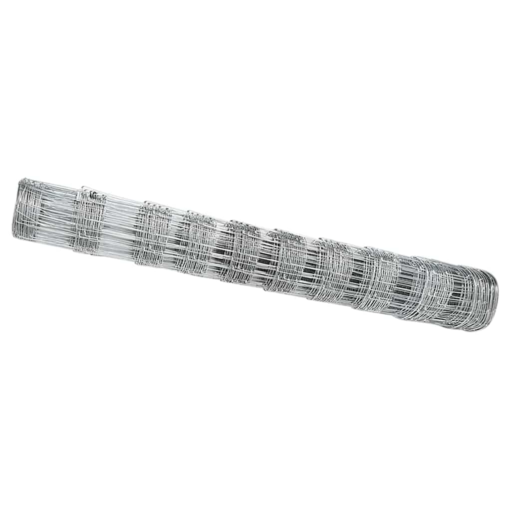Wildzaun Silber 25 x 1 m Verzinkter Stahl