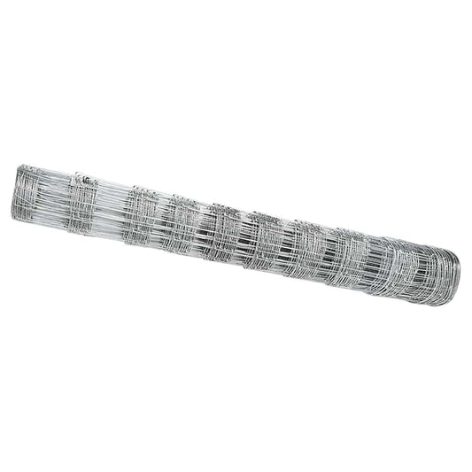 Wildzaun Silber 25 x 1 m Verzinkter Stahl