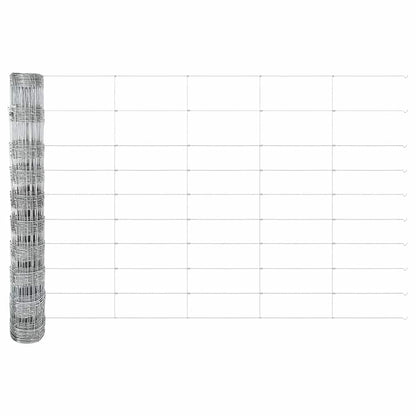 Wildzaun Silber 25 x 1 m Verzinkter Stahl