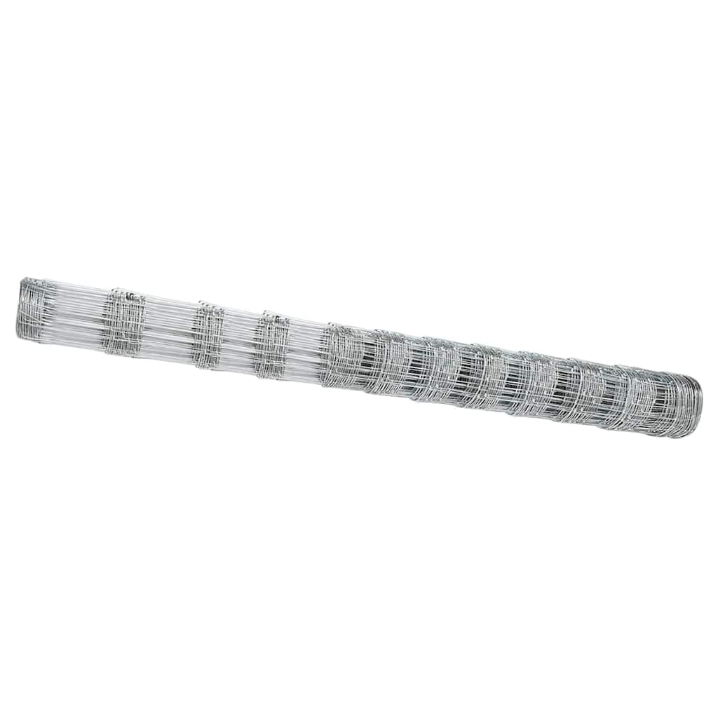 Wildzaun Silber 25 x 1.4 m Verzinkter Stahl