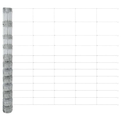 Wildzaun Silber 25 x 1.4 m Verzinkter Stahl