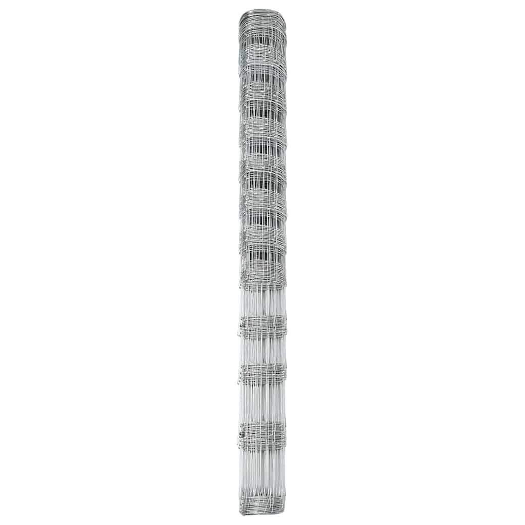 Wildzaun Silber 25 x 1.4 m Verzinkter Stahl