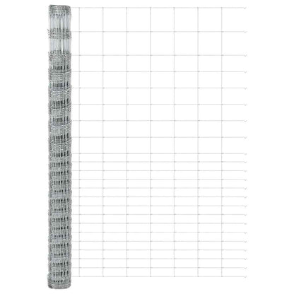 Wildzaun Silber 25 x 1.6 m Verzinkter Stahl
