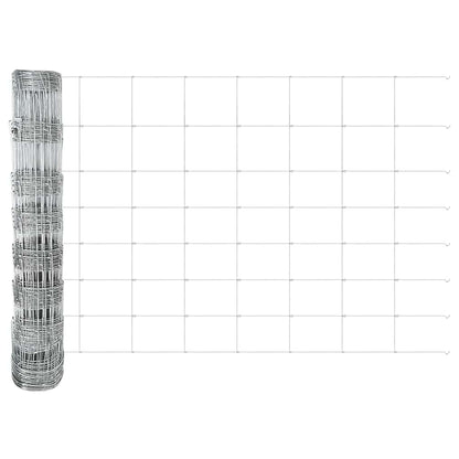 Wildzaun Silber 50 x 0.8 m Verzinkter Stahl
