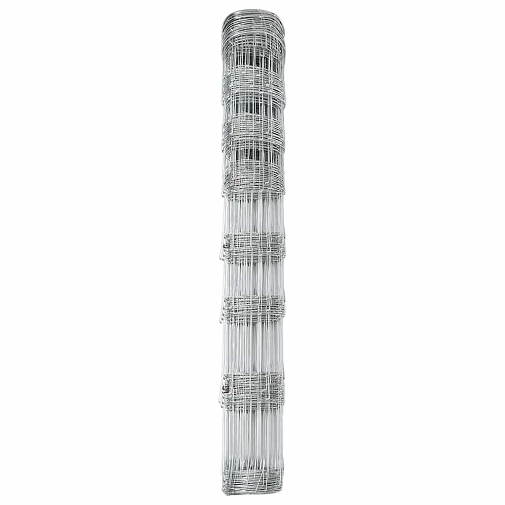 Wildzaun Silber 50 x 1 m Verzinkter Stahl