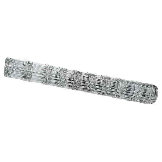 Wildzaun Silber 50 x 1 m Verzinkter Stahl